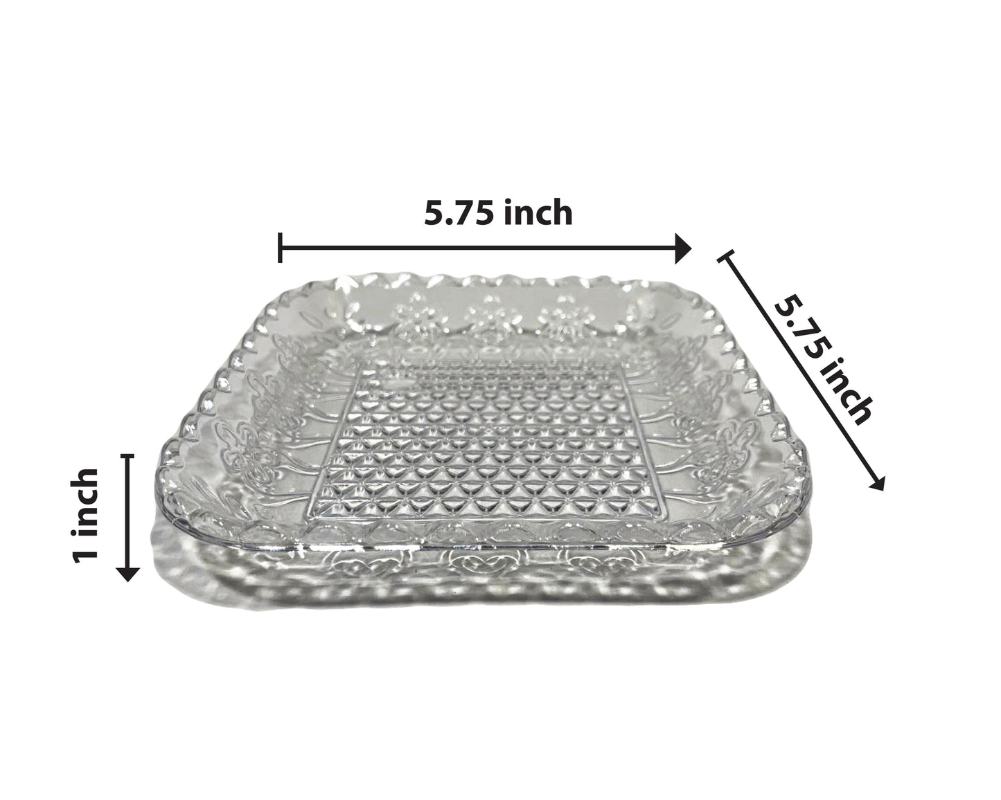 Mastana Plate (Crystal) (Pack Of 3)
