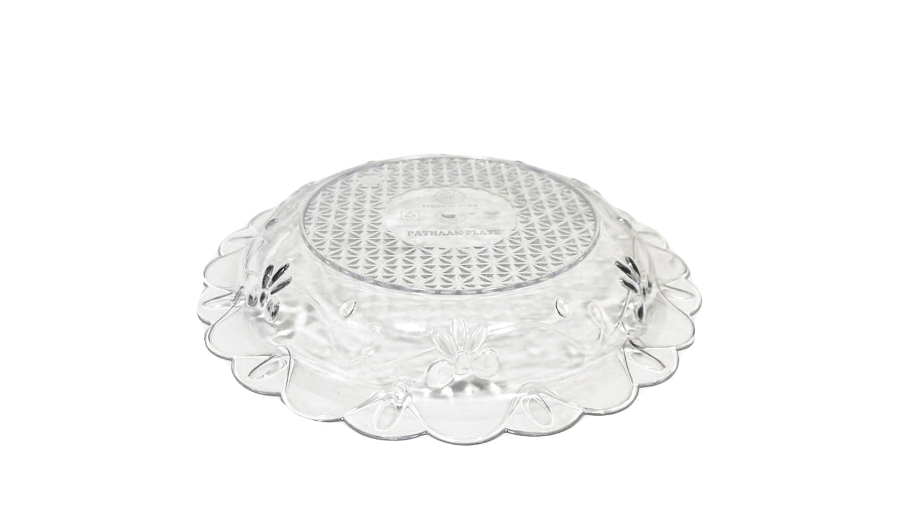 Pathaan Plate (Crystal) (Pack Of 2)