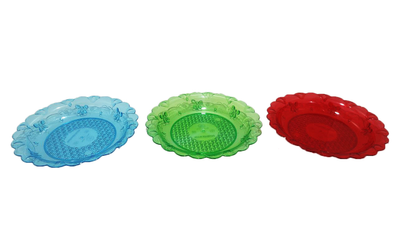 Pathaan Plate (Crystal) (Pack Of 2)