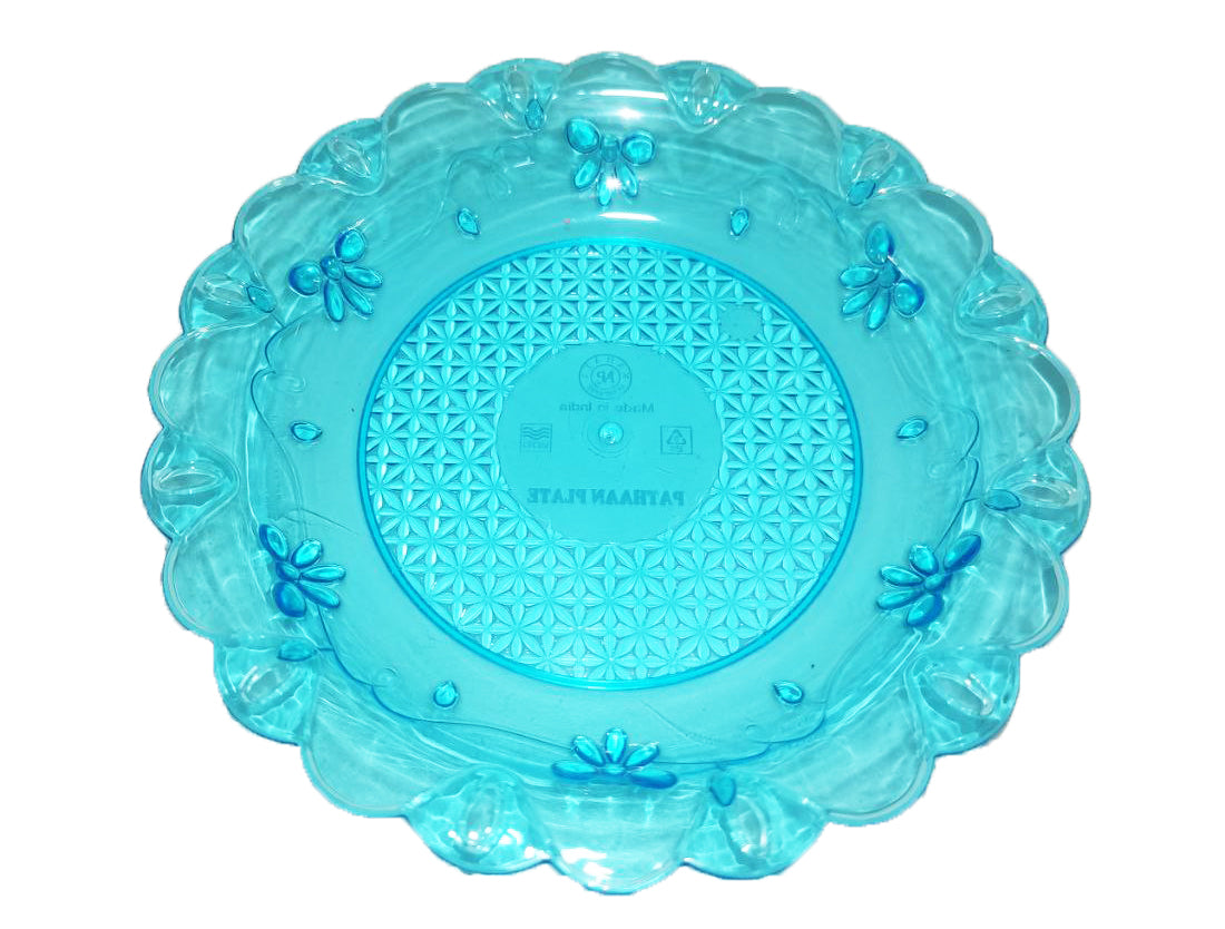Pathaan Plate (Crystal) (Pack Of 2)