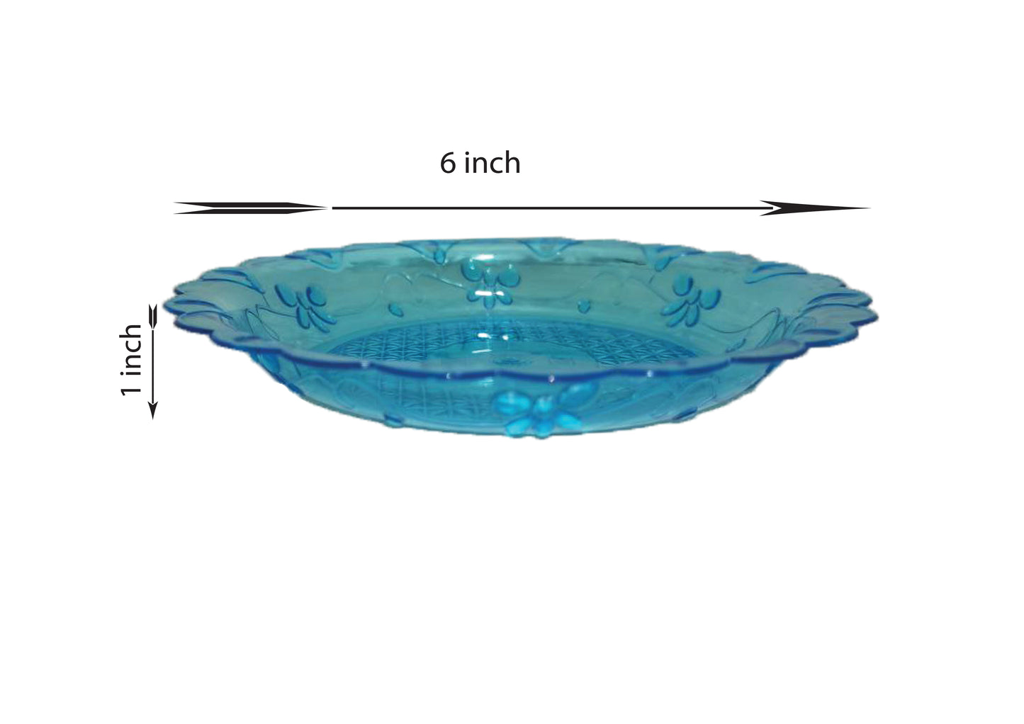 Pathaan Plate (Crystal) (Pack Of 2)