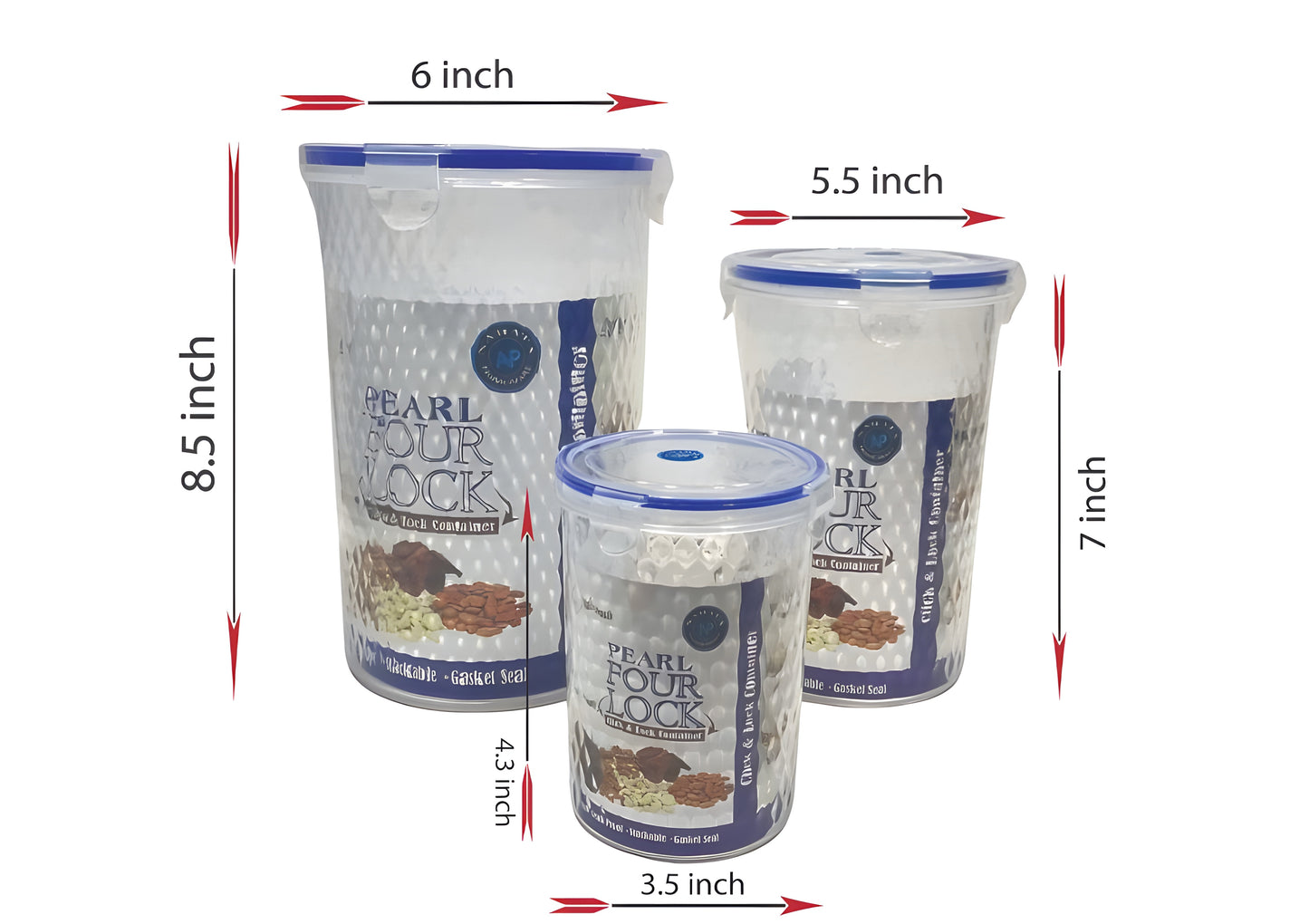 Pearl Container (Set of 3 Pcs)
